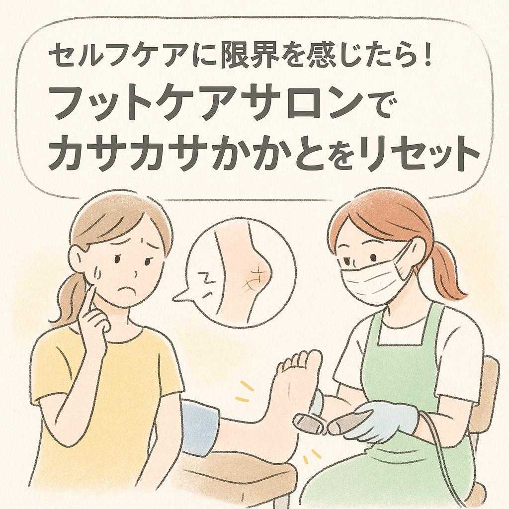 セルフケアに限界を感じたら!フットケアサロンでカサカサかかとをリセット