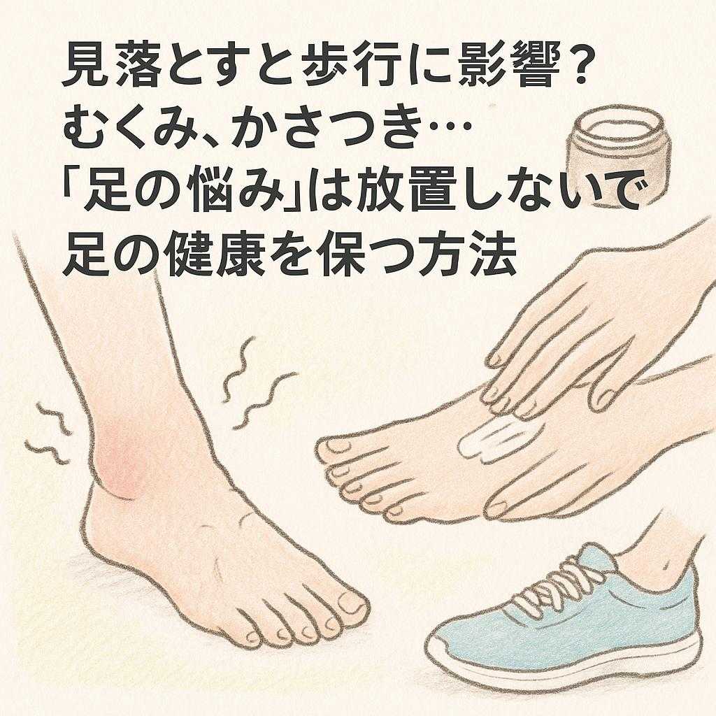 見落とすと歩行に影響？むくみ、かさつき…“足の悩み”は放置しないで　足の健康を保つ方法