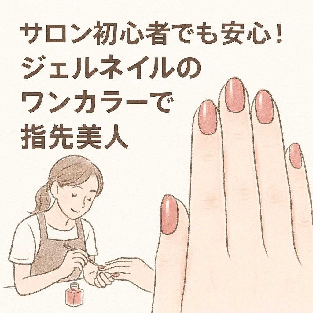 サロン初心者でも安心!ジェルネイルのワンカラーで指先美人