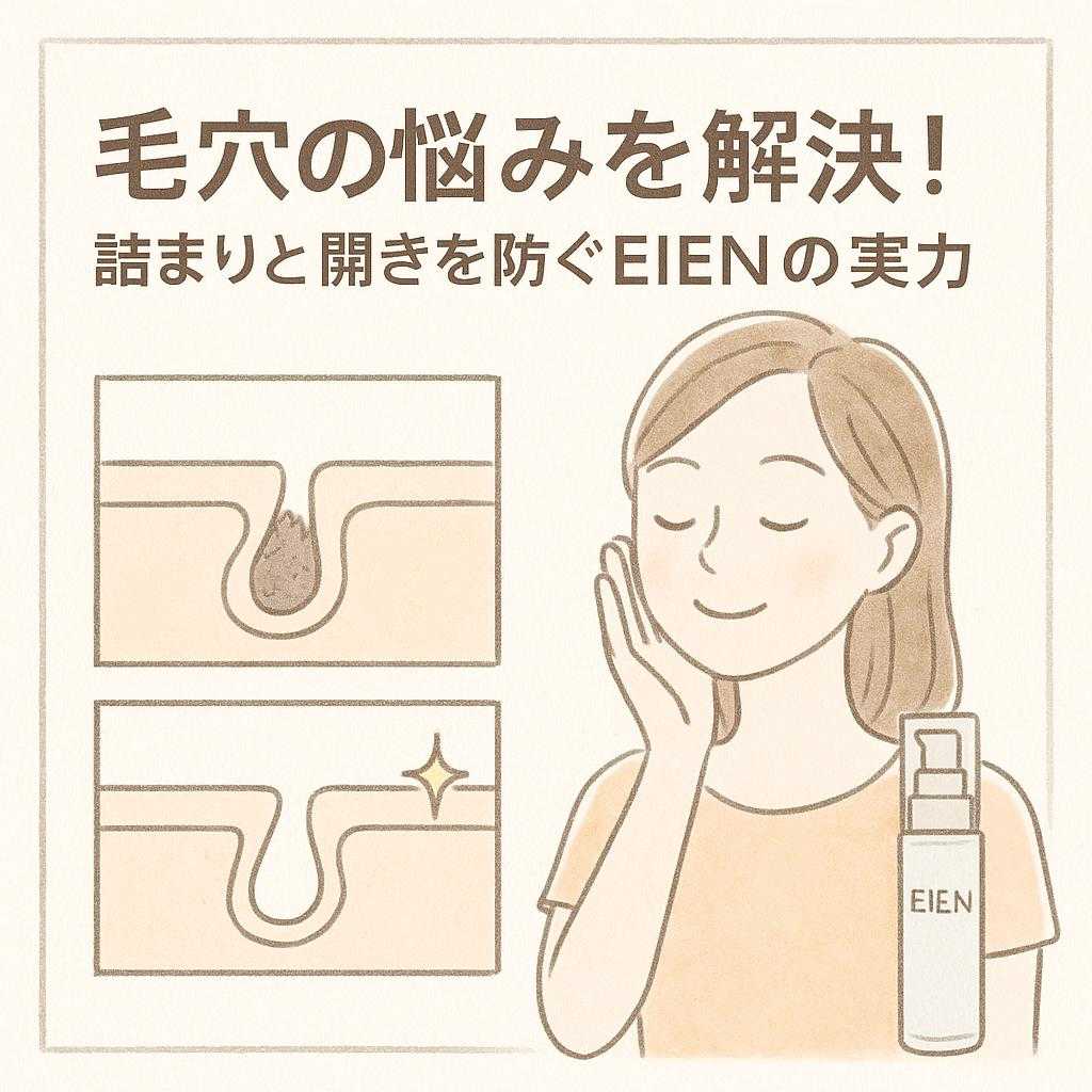 毛穴の悩みを解決！詰まりと開きを防ぐEIENの実力