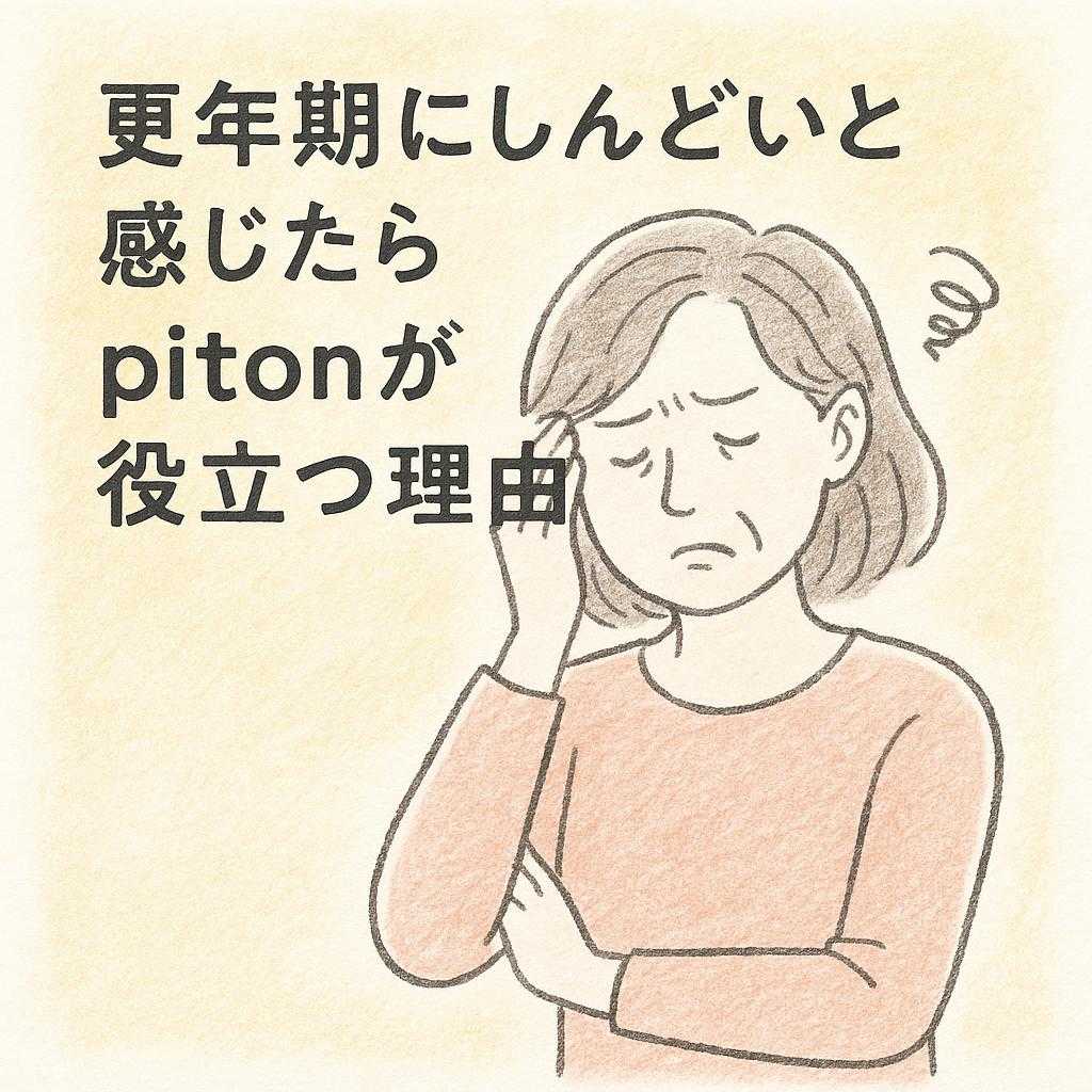 更年期にしんどいと感じたらpitonが役立つ理由