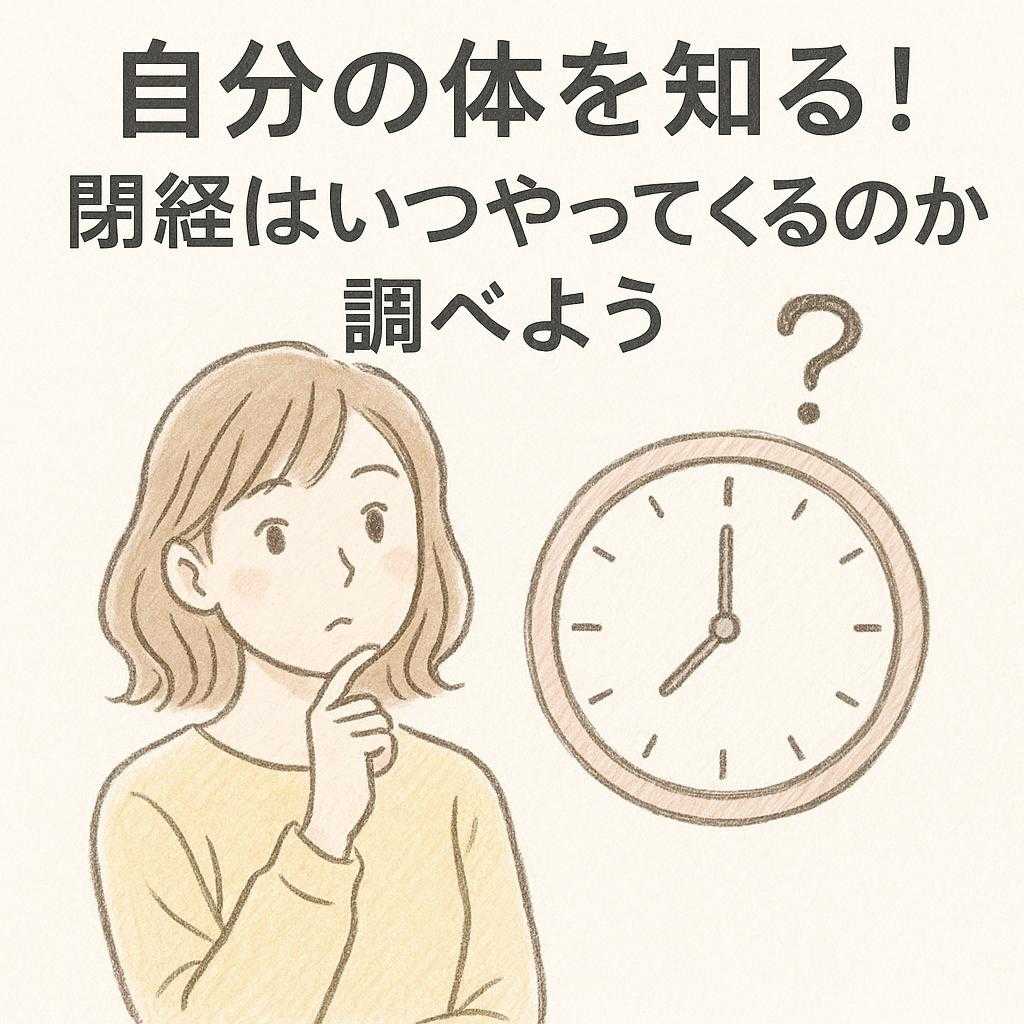自分の体を知る!閉経はいつやってくるのか調べよう