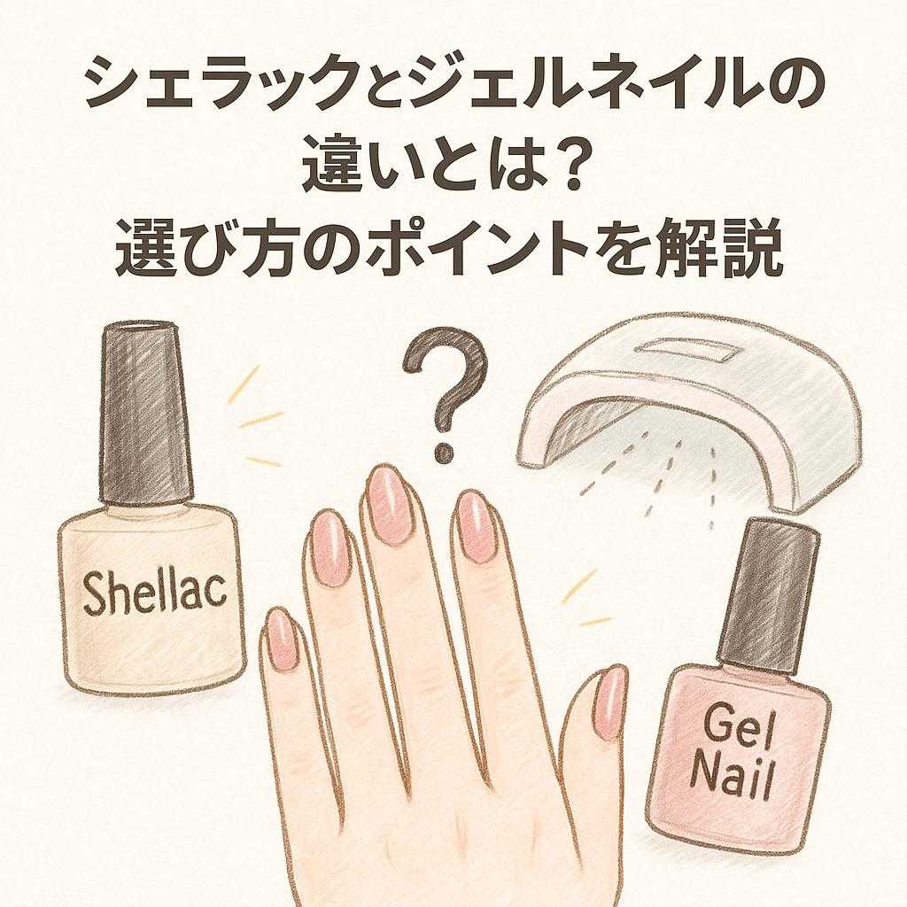 シェラックとジェルネイルの違いとは？選び方のポイントを解説