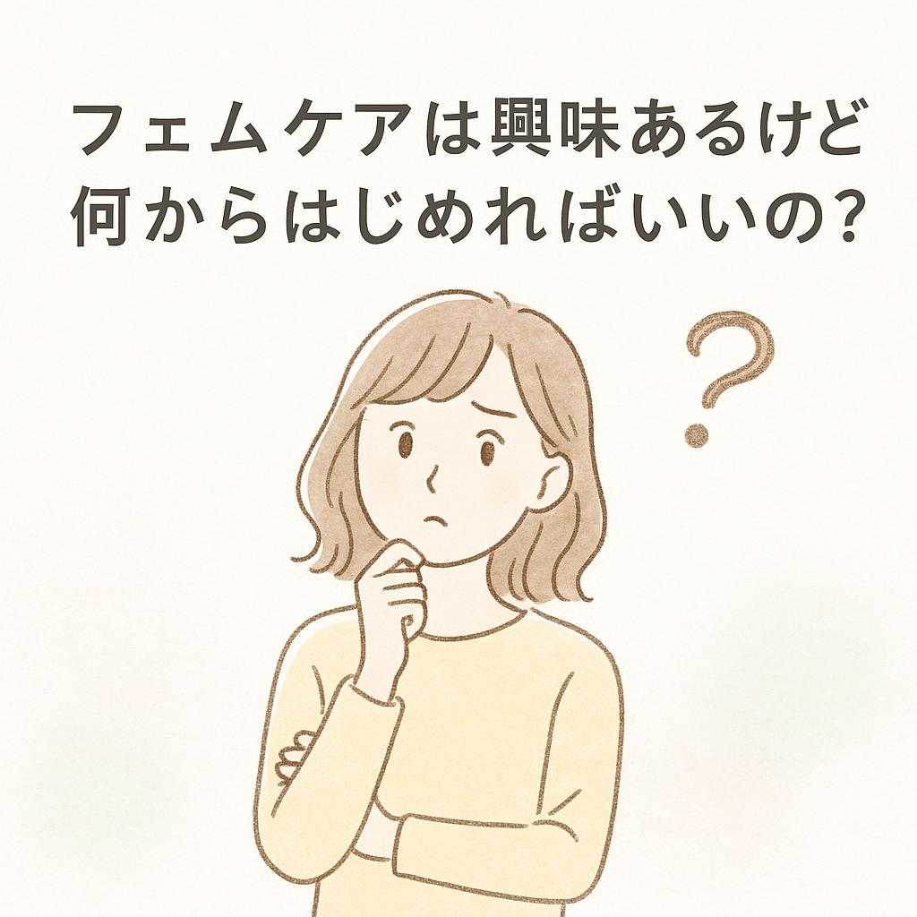 フェムケアは興味あるけど何からはじめればいいの？