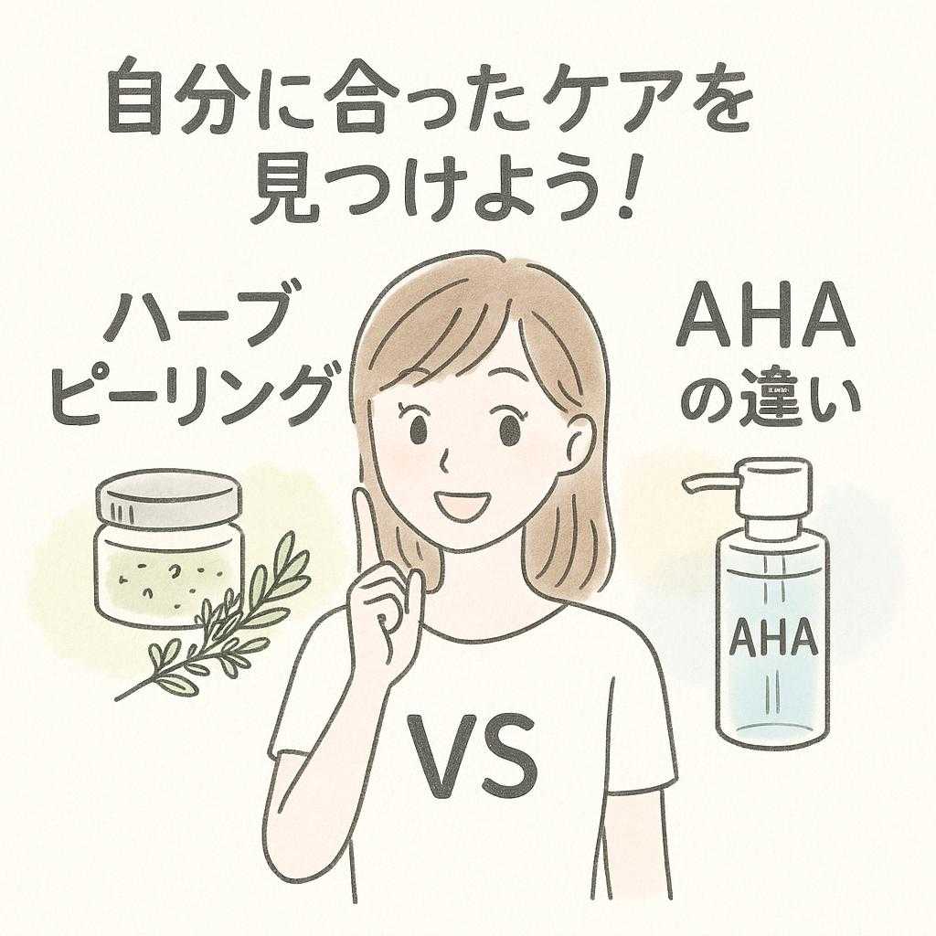 自分に合ったケアを見つけよう！ハーブピーリング vs AHAの違い