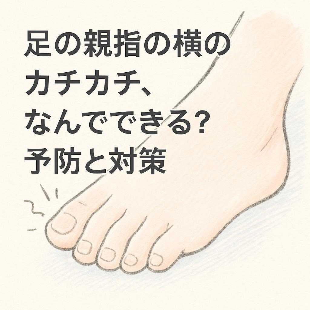 足の親指の横のカチカチ、なんでできる?予防と対策