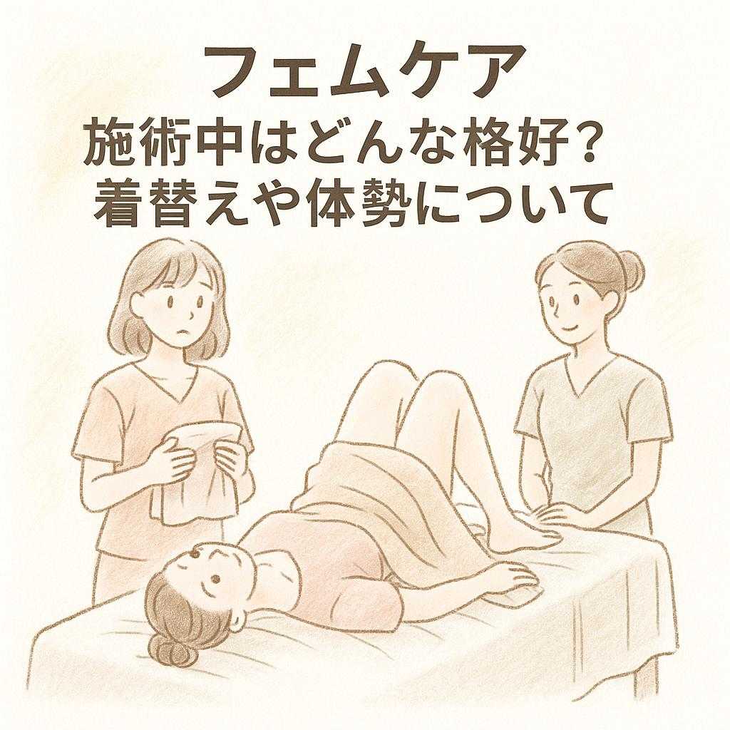 フェムケア 施術中はどんな格好？着替えや体勢について