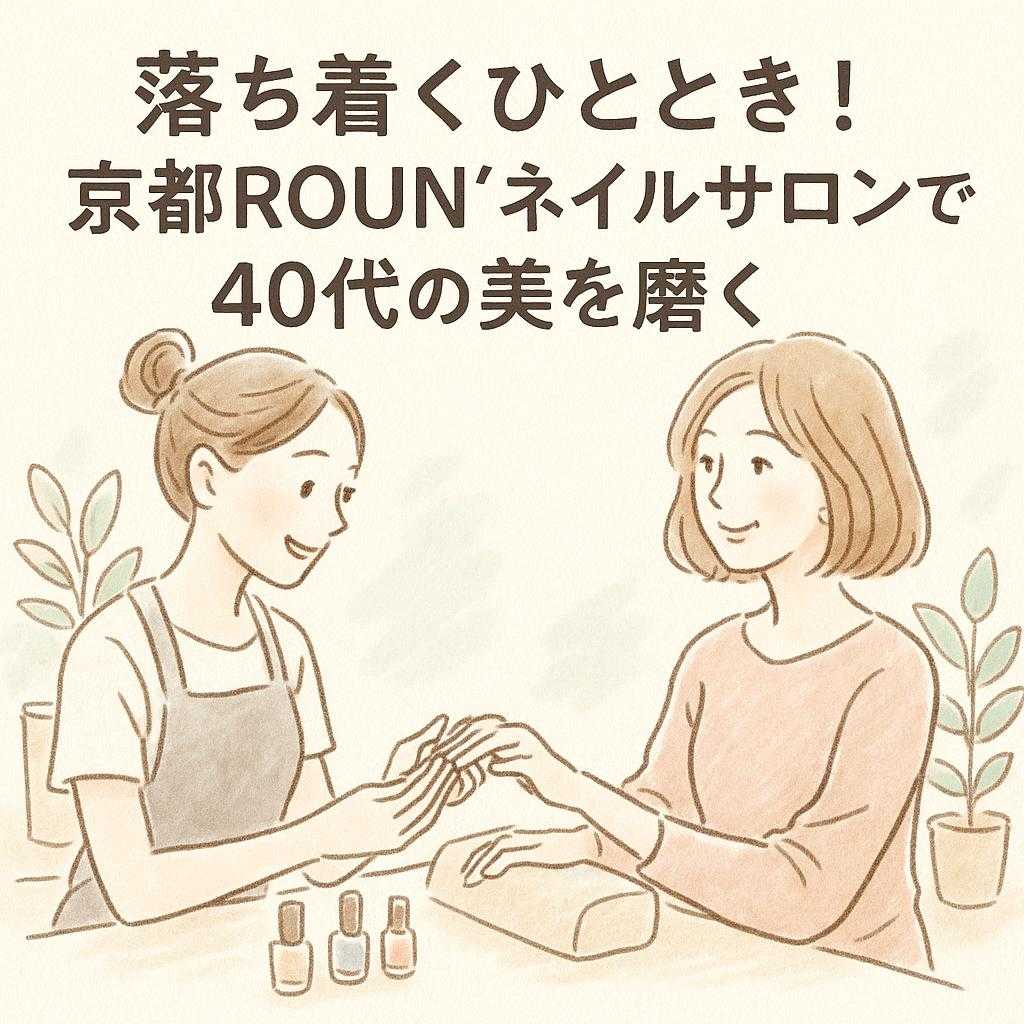 落ち着くひととき！京都ROUN'ネイルサロンで40代の美を磨く