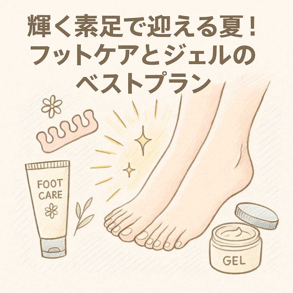 輝く素足で迎える夏！フットケアとジェルのベストプラン