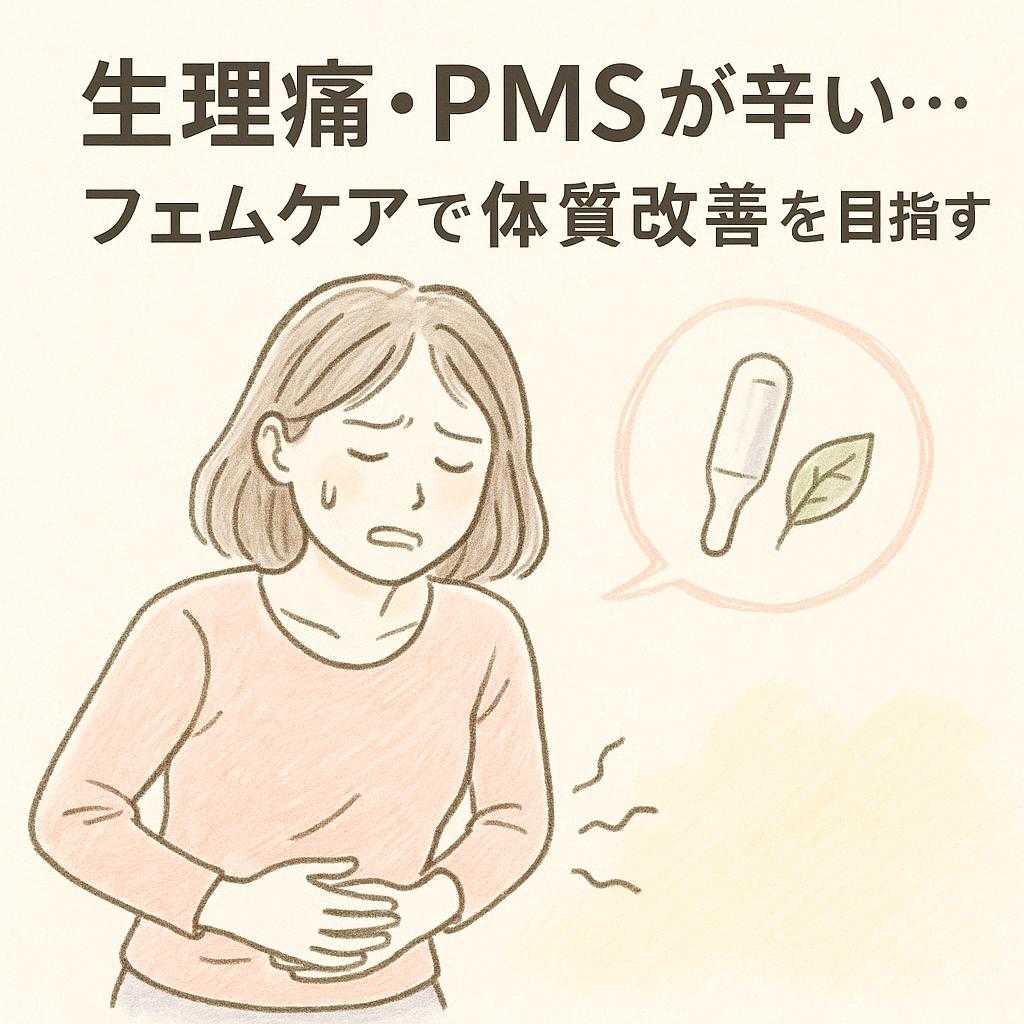 生理痛・PMSが辛い…フェムケアで体質改善を目指す