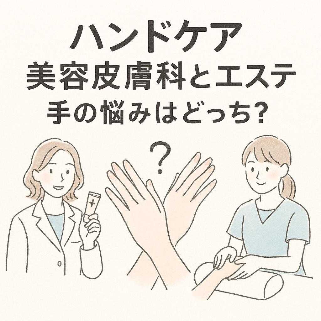 ハンドケア 美容皮膚科とエステ手の悩みはど っち？