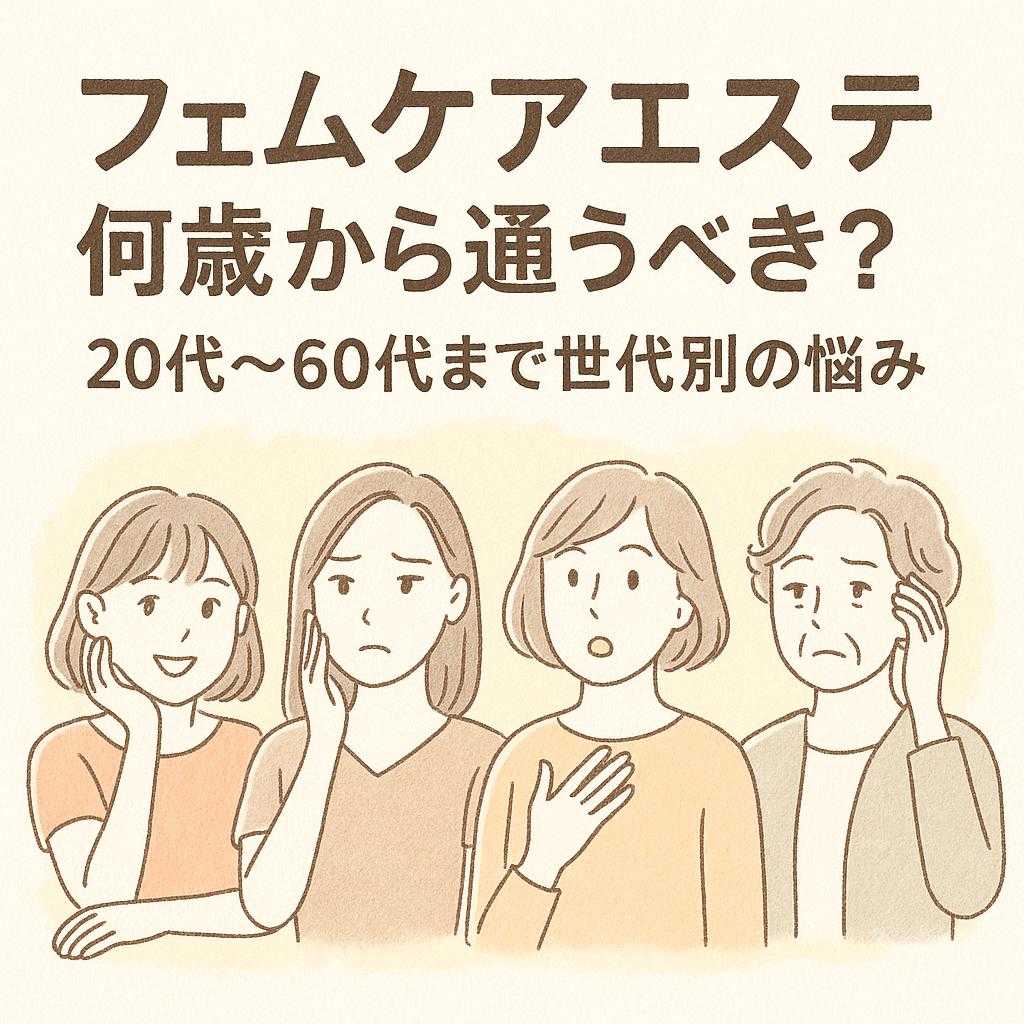 フェムケアエステ 何歳から通うべき? 20代〜60代まで世代別の悩み