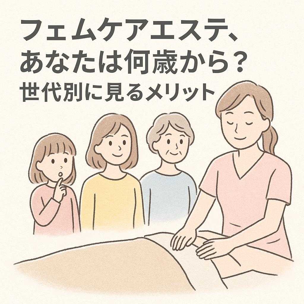 フェムケアエステ、あなたは何歳から？世代別に見るメリット