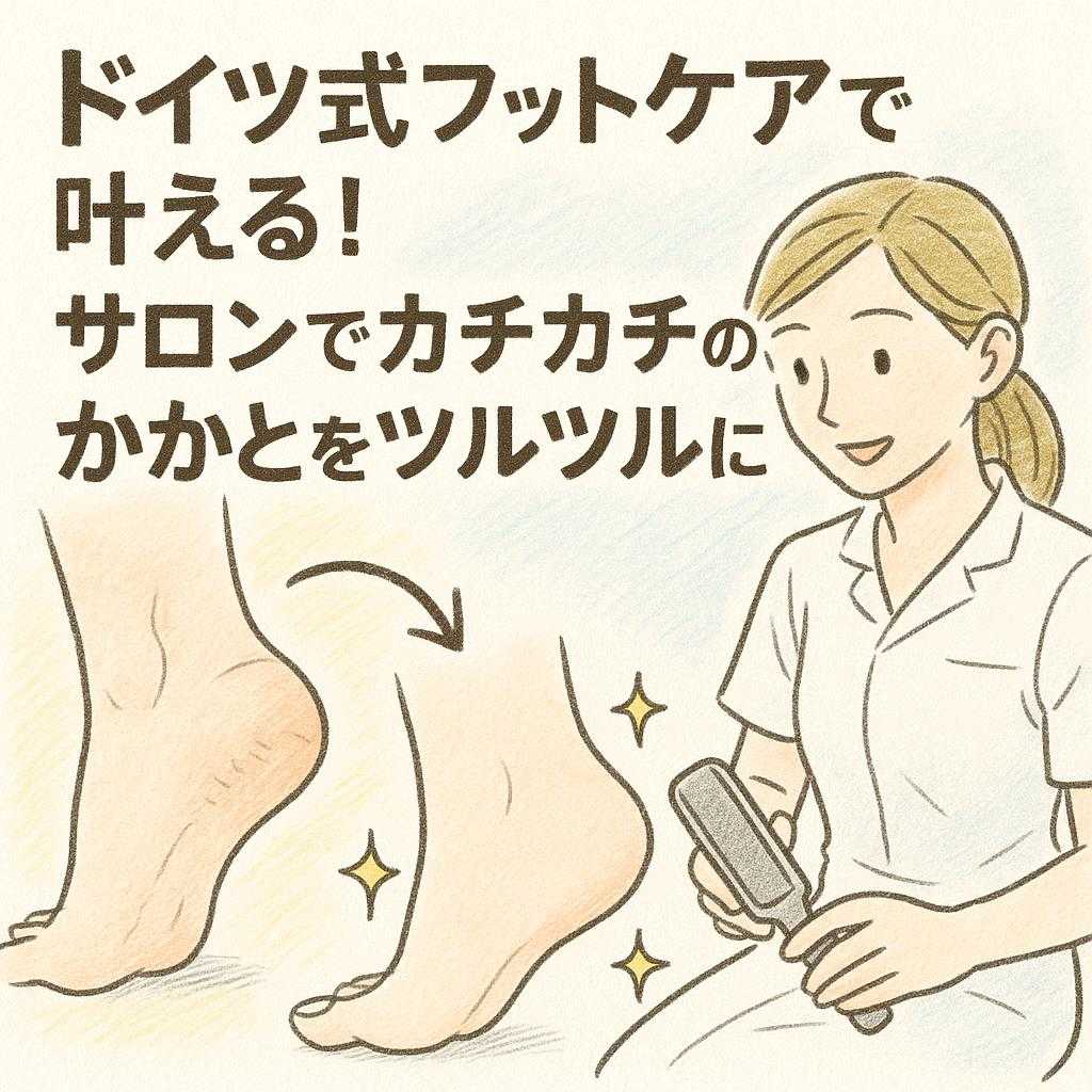 ドイツ式フットケアで叶える！サロンでカチカチのかかとをツルツルに
