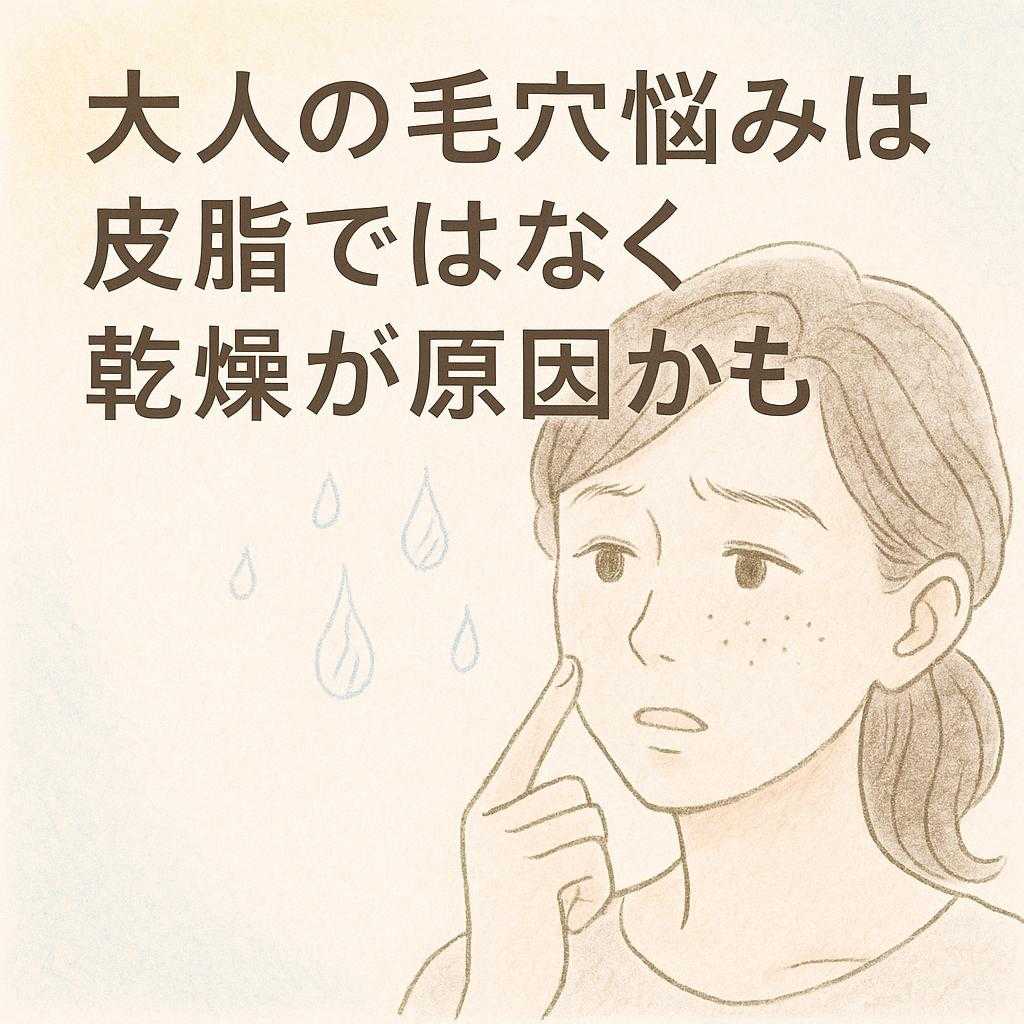 大人の毛穴悩みは皮脂ではなく乾燥が原因かも
