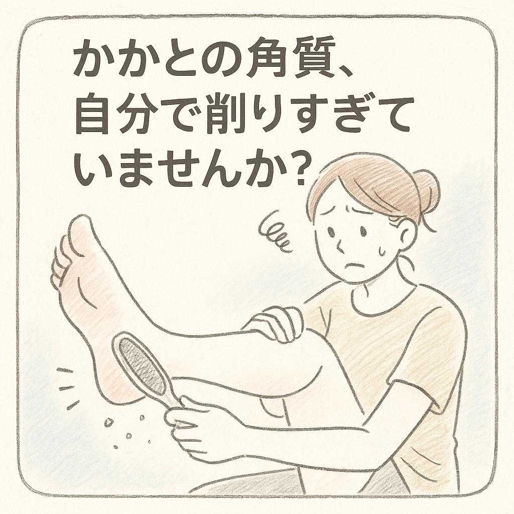 かかとの角質、自分で削りすぎていませんか?