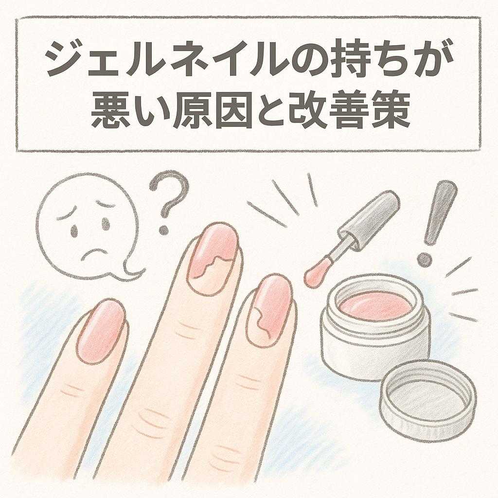 ジェルネイルの持ちが悪い原因と改善策
