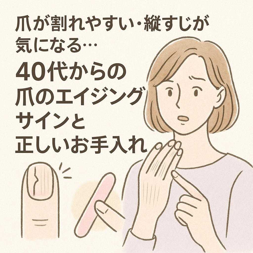 爪が割れやすい・縦すじが気になる…40代からの爪のエイジングサインと正しいお手入れ