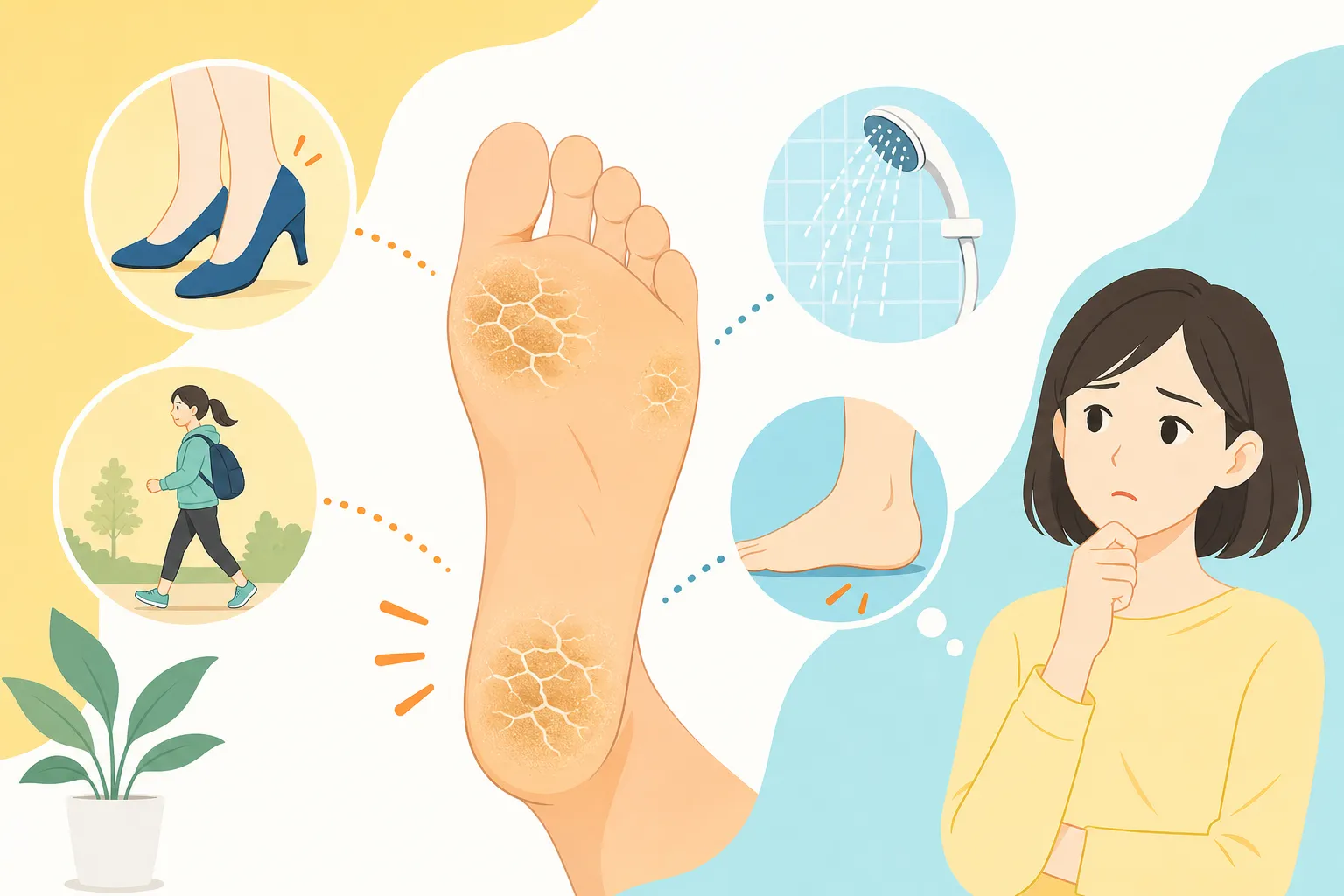 足の裏の角質が硬くなる原因とケアの考え方|ROUN'